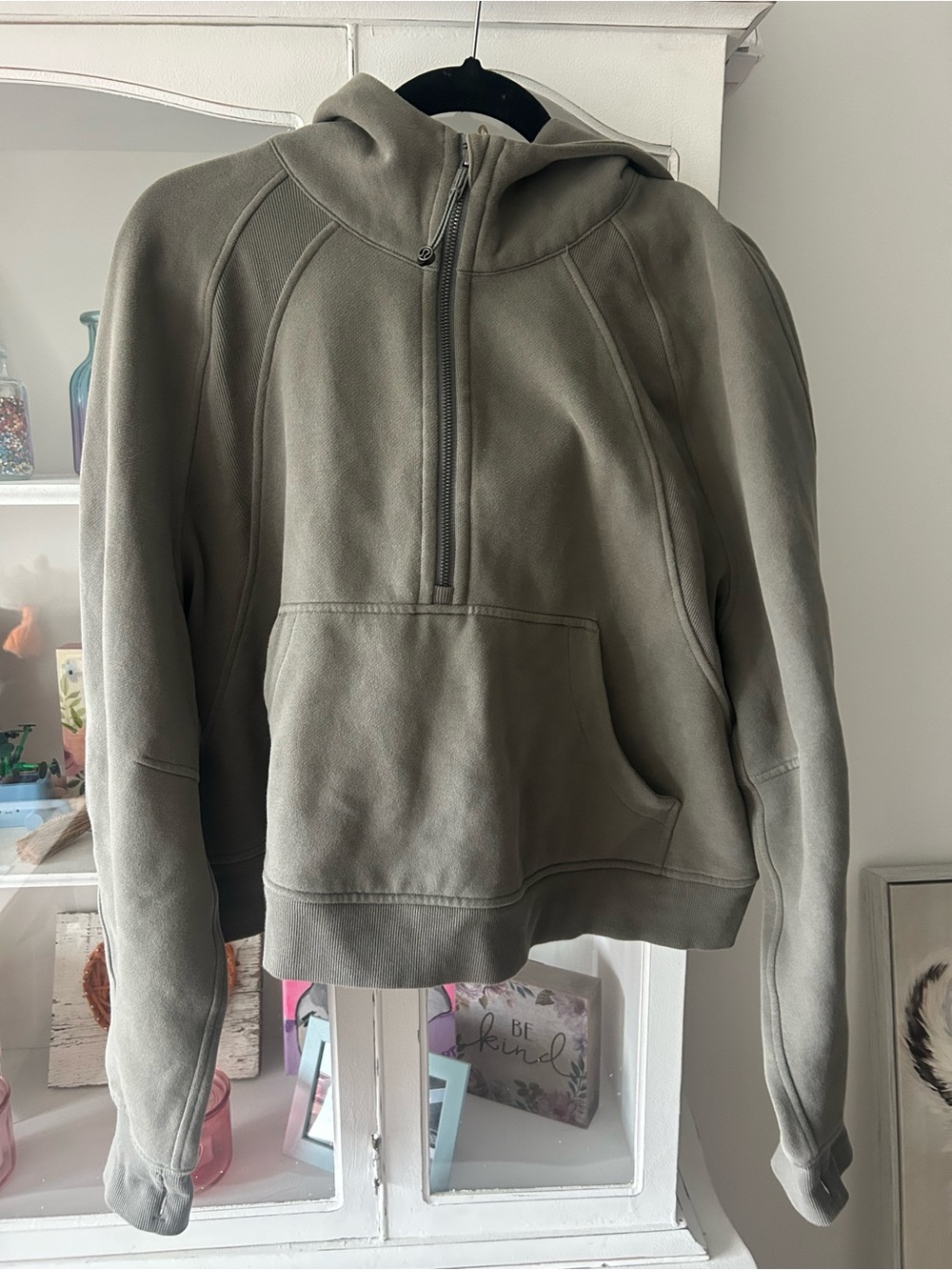 Lululemon half zip scuba crop hoodie